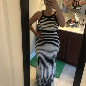 Maxi Black & White Stripe Dress!!